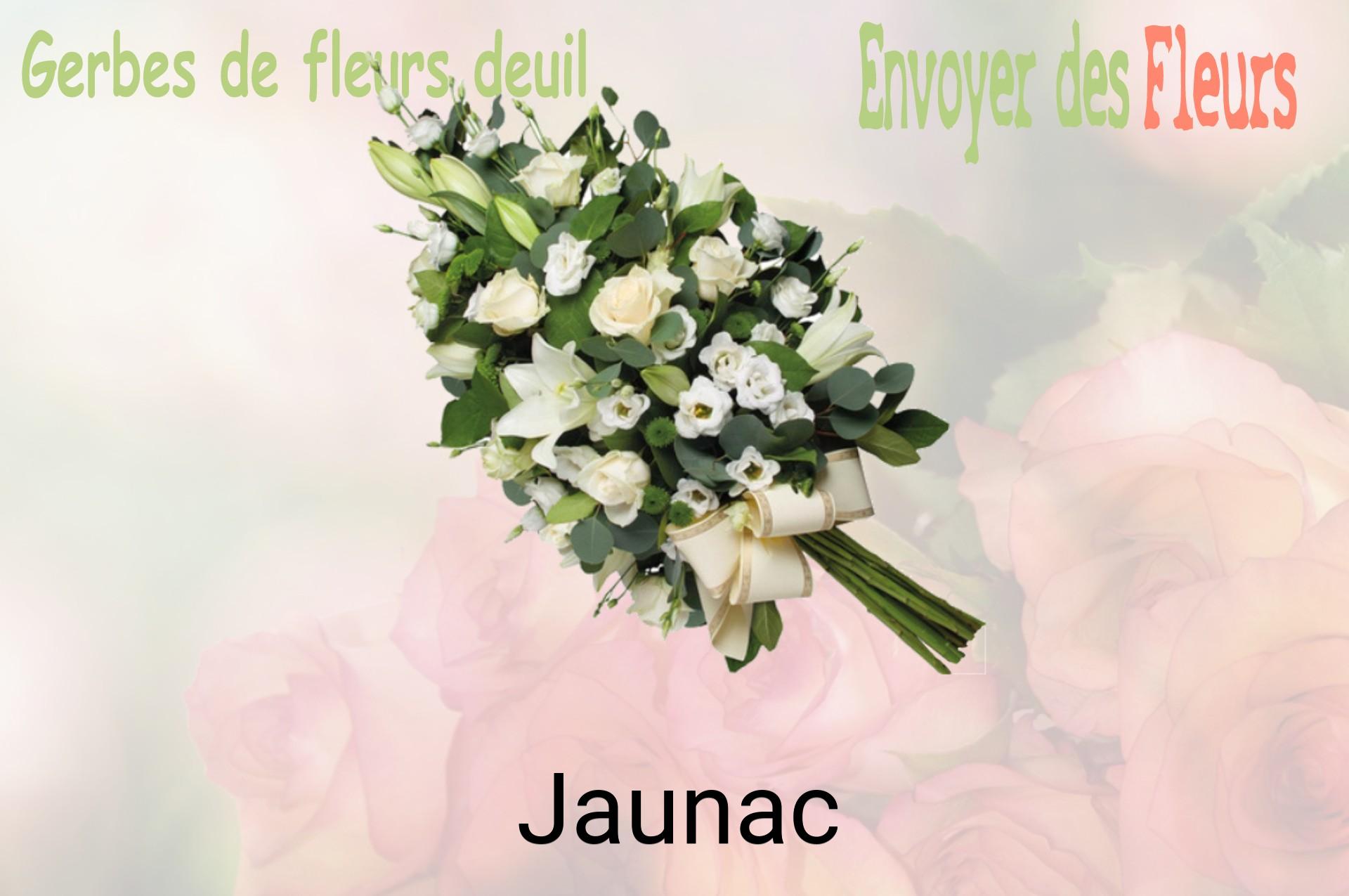 Gerbe de fleurs de deuil livrée à Jaunac